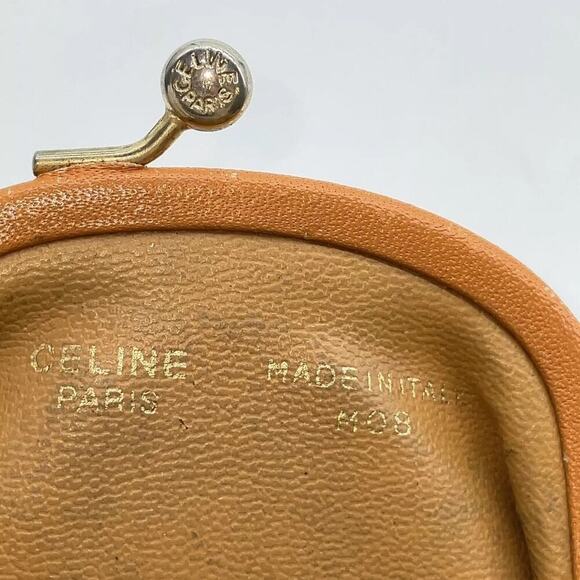 Celine Macadam Pattern PVC Leather Brown Clasp Purse Coin Case - Picture 3 of 5